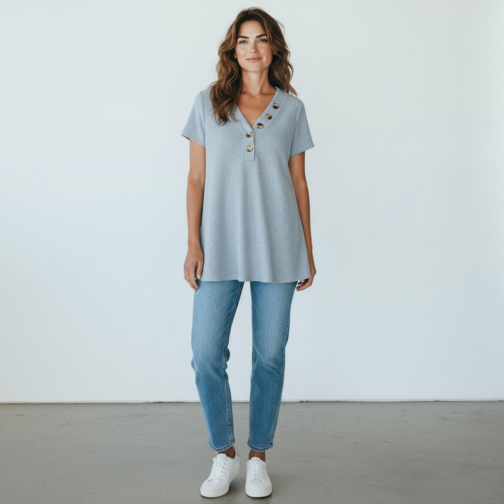 Light Blue Jodifl Women-Tops, Unknown